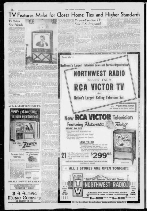 August 2, 1953: Channel 13 Tacoma – KMO/KTVW/KCPQ – QZVX – Broadcast ...