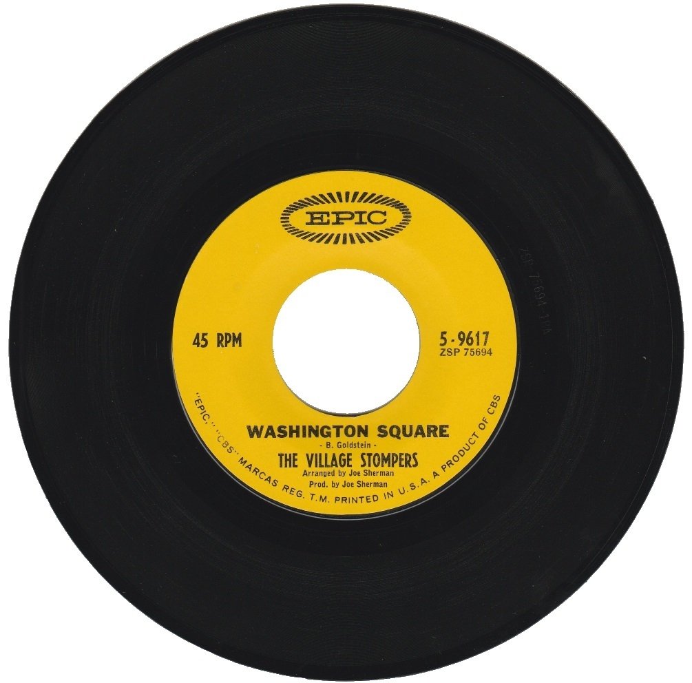 THE VILLAGE STOMPERS 45 RPM Washington Square / From Russia With Love -   Music