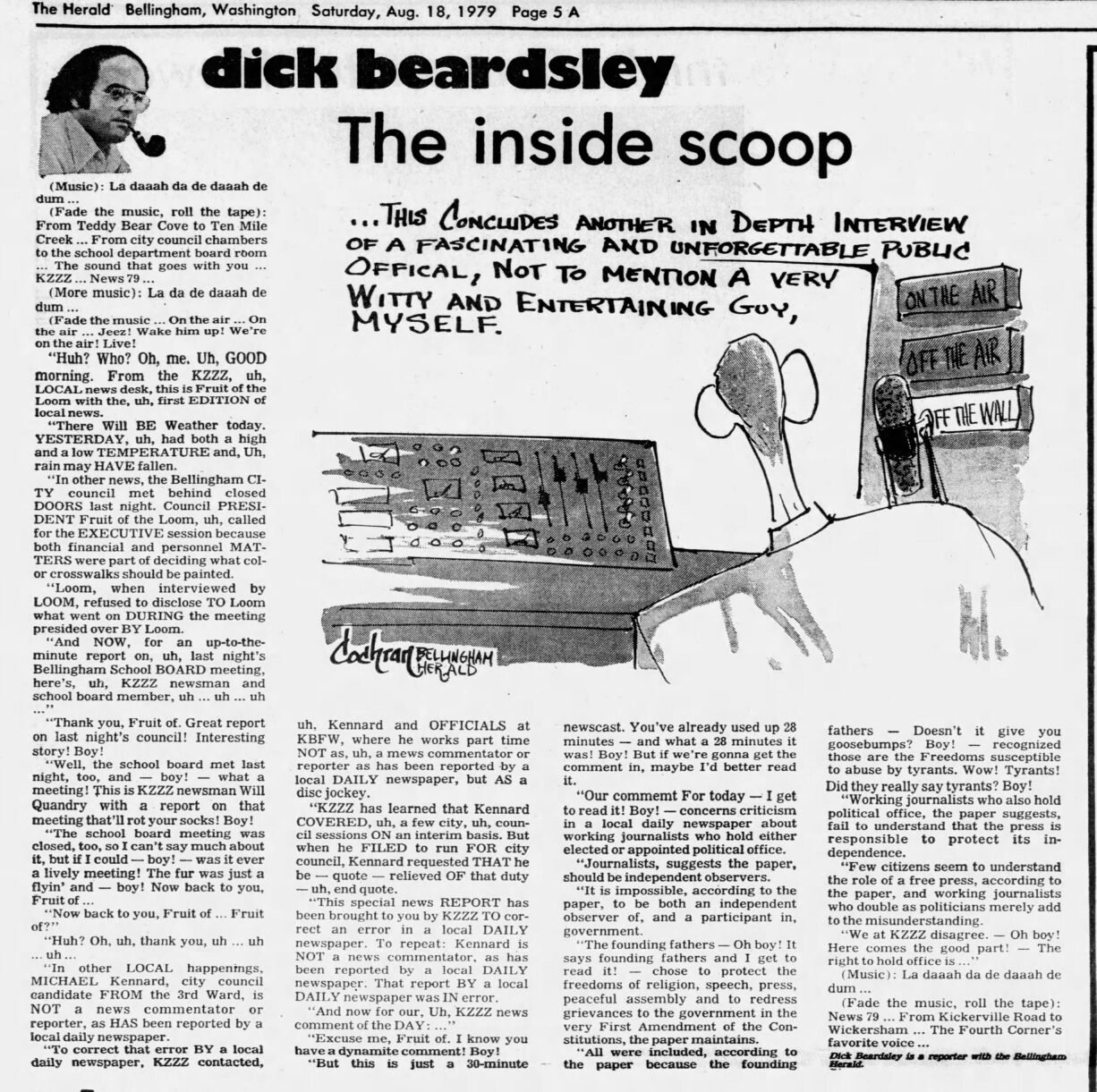 1979 Bellingham Radio Activity & Local Politics QZVX Broadcast